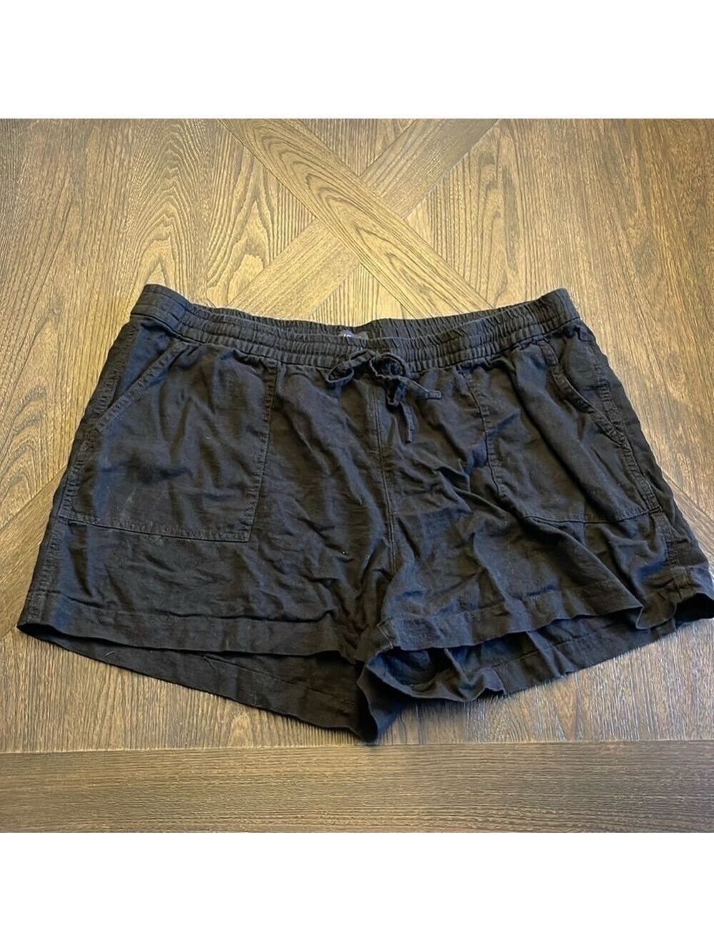 J. Crew Black Linen Shorts Size Extra Large